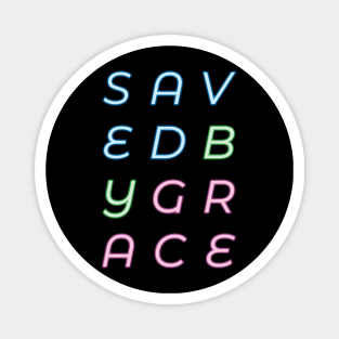 Saved By Grace - Neon Sign Magnet